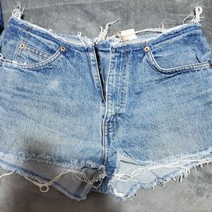 Iconic reworked levis denim shorts
